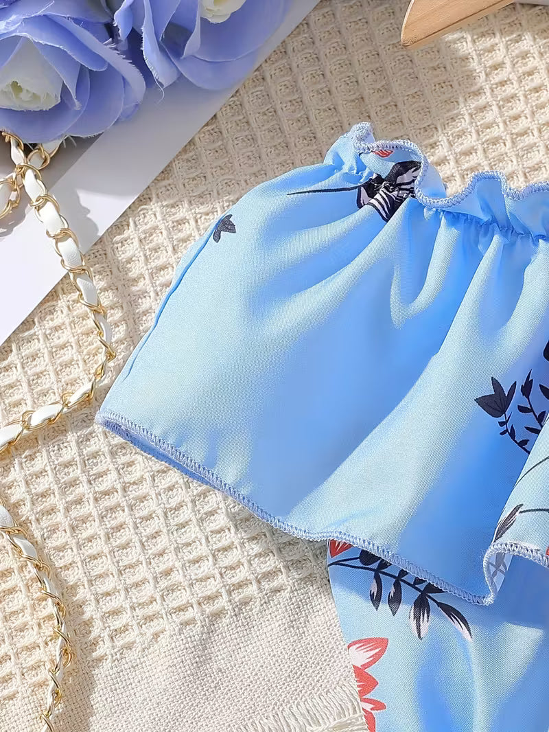 Brillo de Sol! Vestido Floral Azul para Días Inolvidables