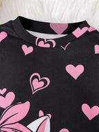 Conjunto "Sweet Kitty" Sudadera y Leggings de Corazones para Niñas