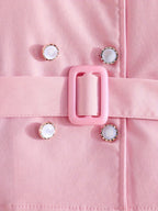 Conjunto infantil de 3 piezas en color lila claro: blusa de mangas transparentes y pantalón ancho 💜✨