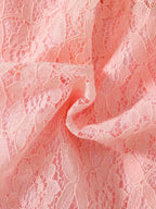 Vestido de verano para niñas con cuello de encaje