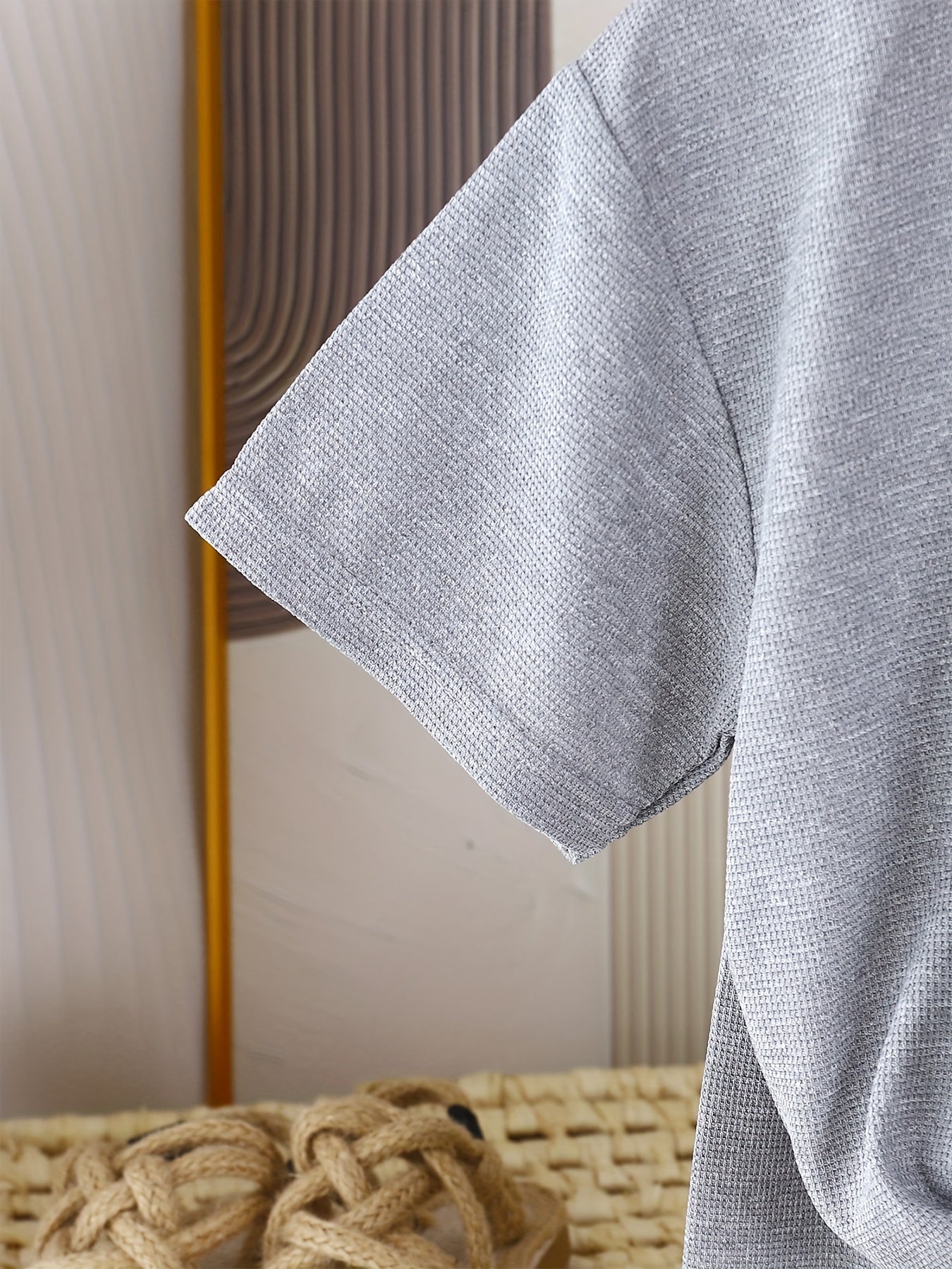 Conjunto de Verano para Niños: Camiseta y Pantalón Corto Gris