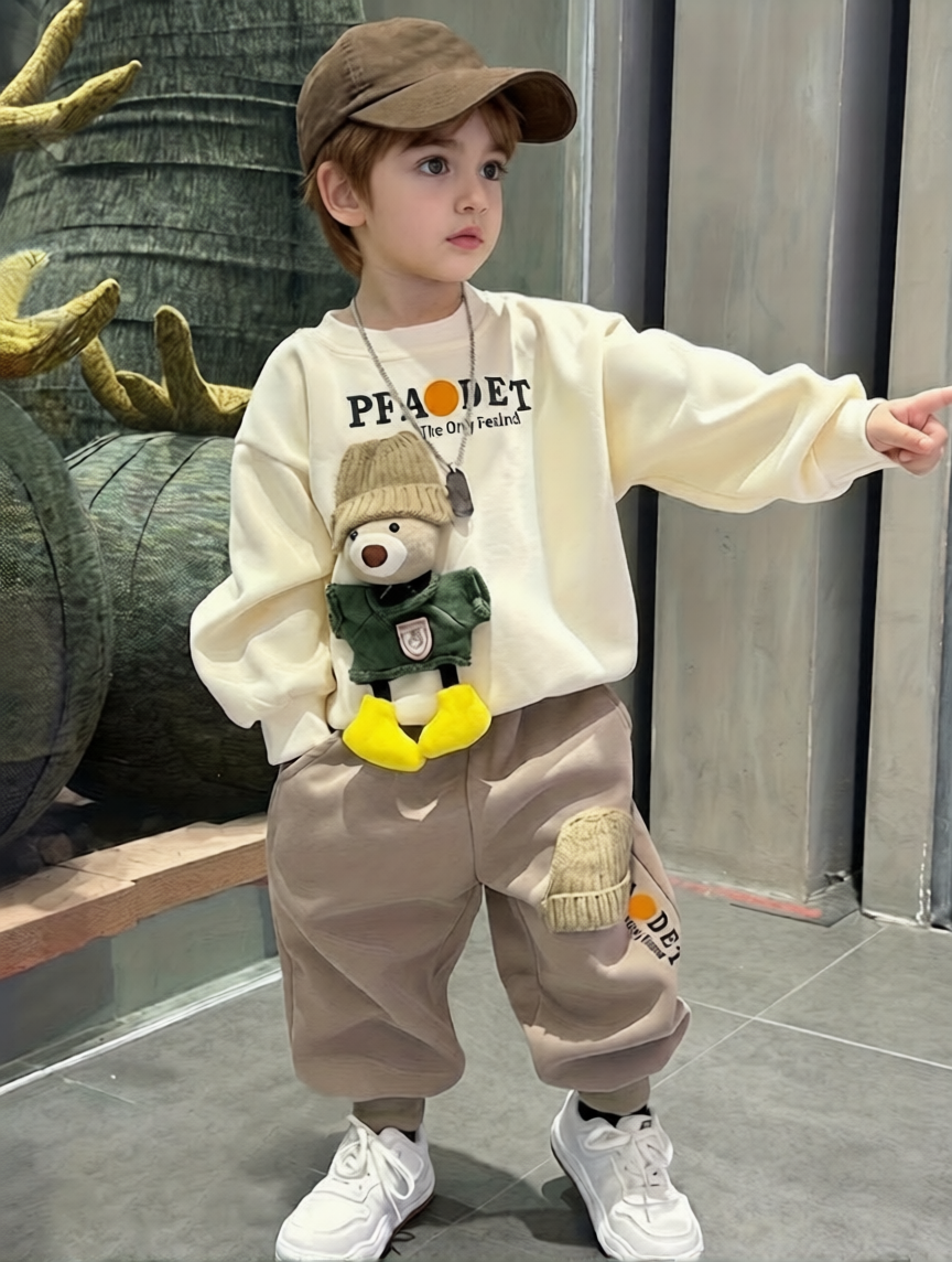 Conjunto Infantil Casual con Osito