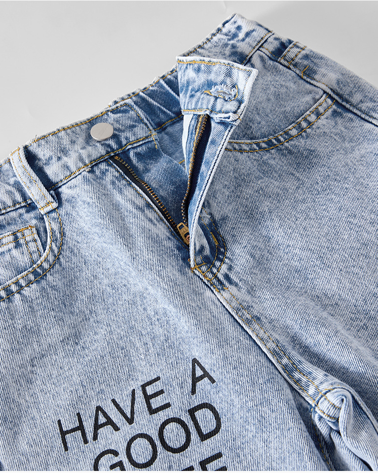 Jeans Wide Leg para Niña con Estampados Fashion