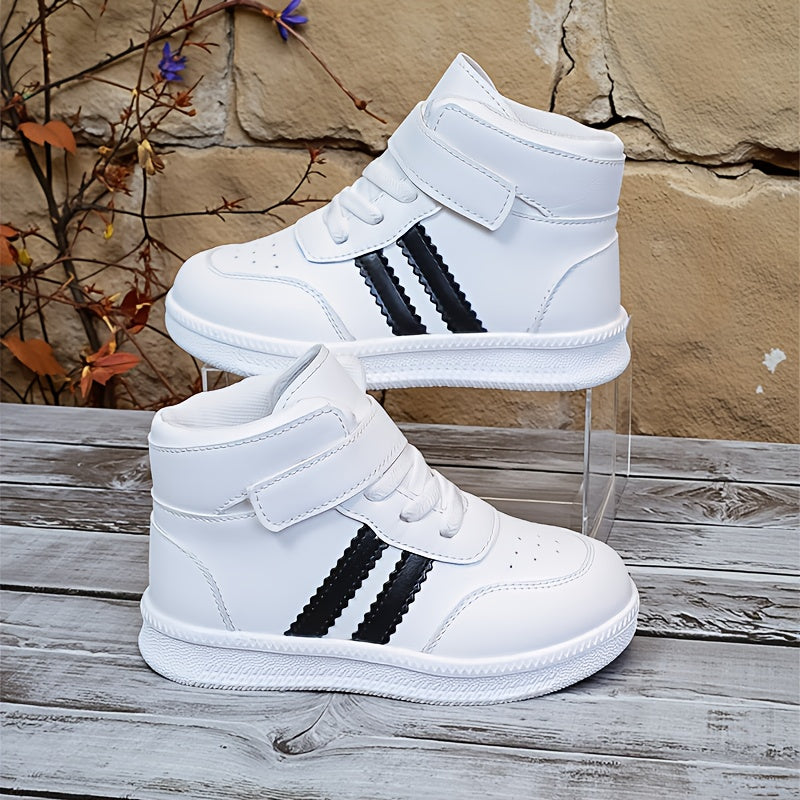 Zapatillas Deportivas Blancas con Rayas Negras