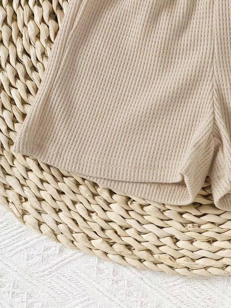 Conjunto cómodo para bebé niño: camiseta de manga corta y shorts 🌞👶