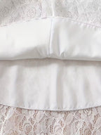 Vestido de verano para niñas con cuello de encaje