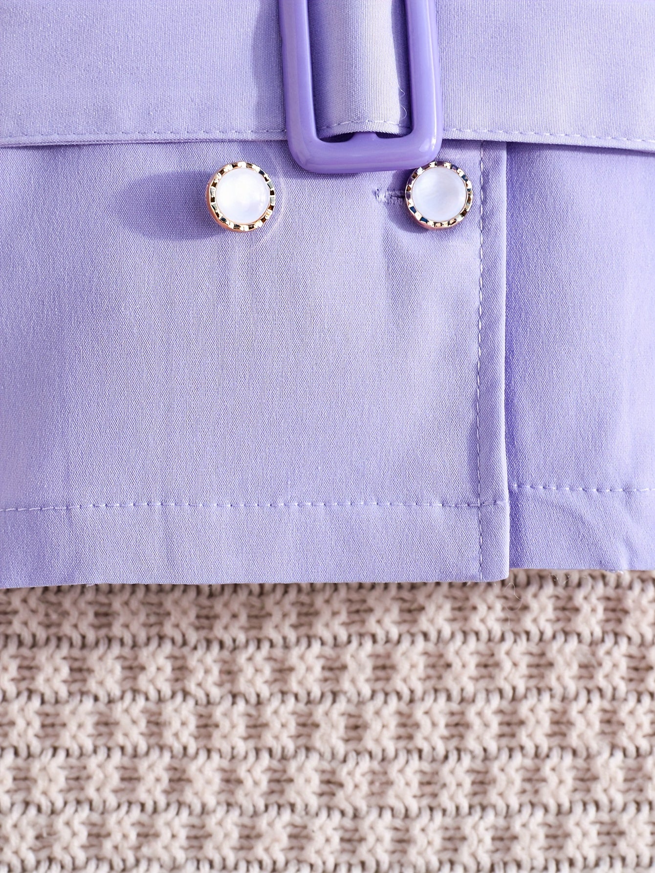 Conjunto infantil de 3 piezas en color lila claro: blusa de mangas transparentes y pantalón ancho 💜✨