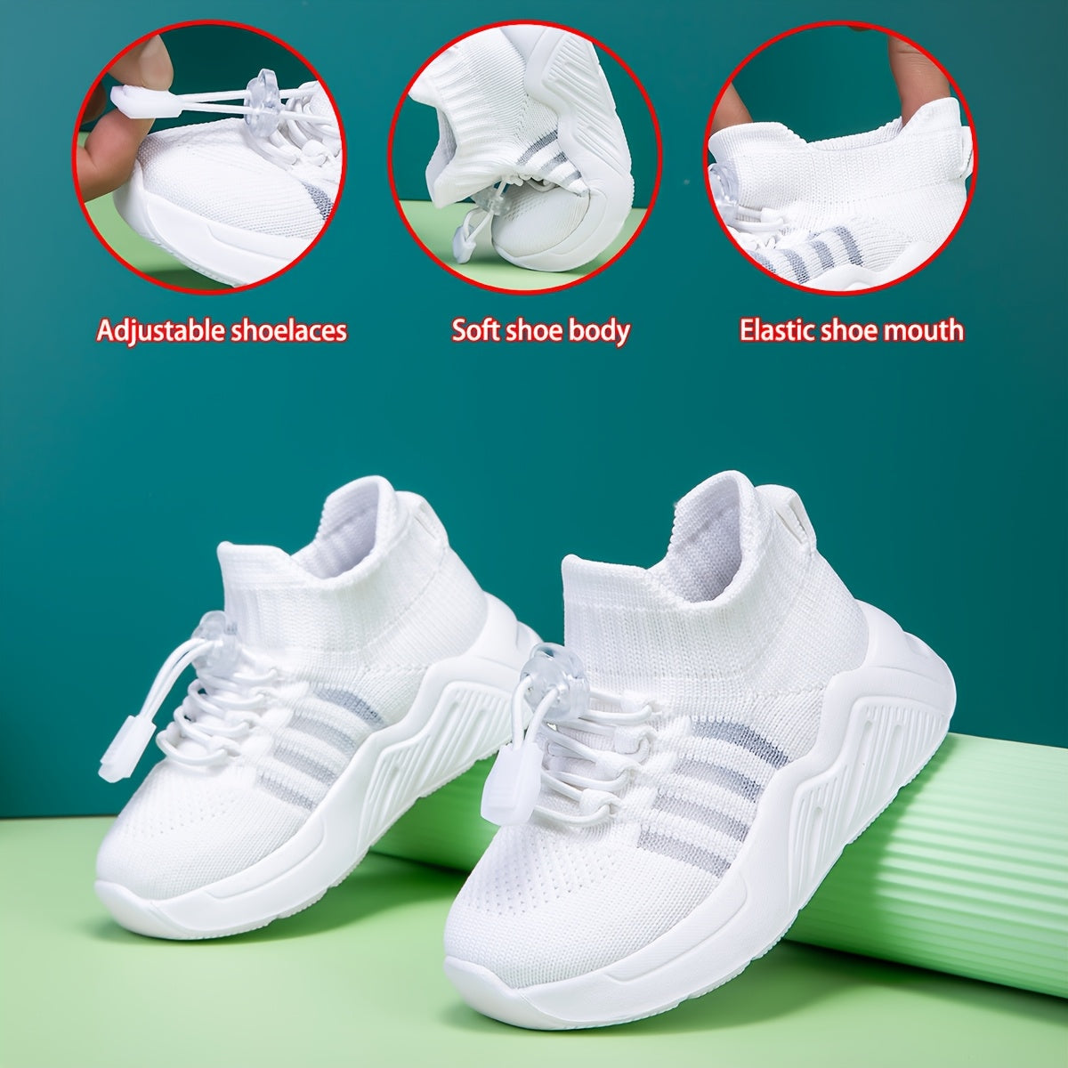 Zapatillas Blancas Flexibles para Niños