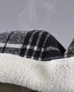 Chaqueta Infantil de Cuadros con Cuello de Borreguito Estilo Cozy & Chic