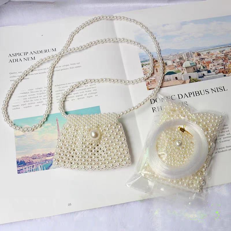 Bolso de hombro perlado para niñas con cierre elegante – Estilo moderno y sofisticado