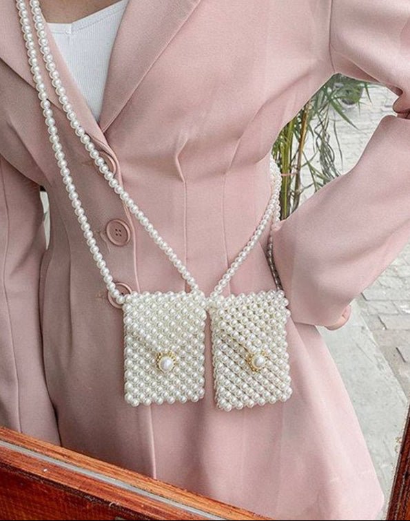 Bolso de hombro perlado para niñas con cierre elegante – Estilo moderno y sofisticado
