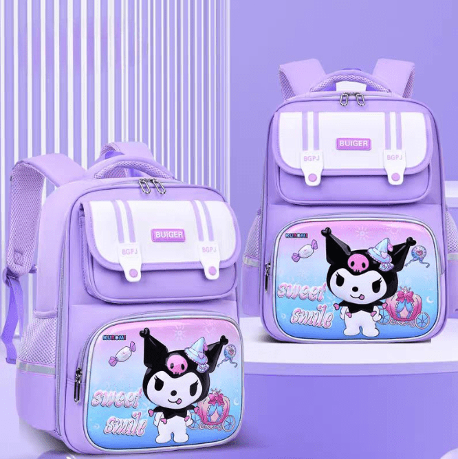 Mochila escolar infantil con estampado de caricatura