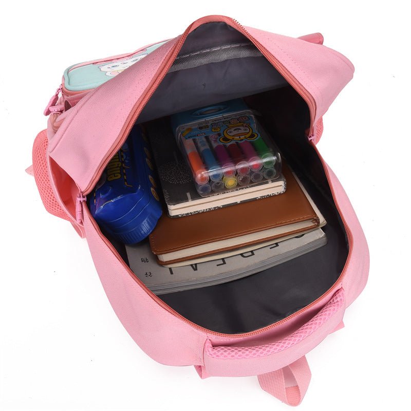 Mochila escolar infantil con estampados de caricaturas – ligera y divertida