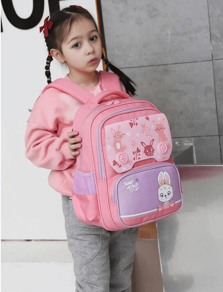 Mochila escolar infantil con estampados de caricaturas – ligera y divertida