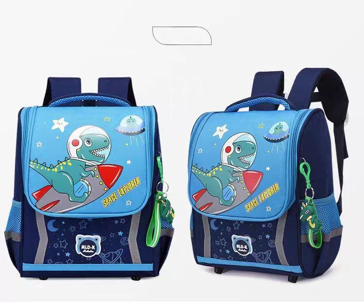 Mochila escolar con diseño 3D de dinosaurio o unicornio