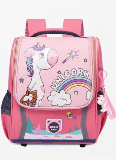 Mochila escolar con diseño 3D de dinosaurio o unicornio