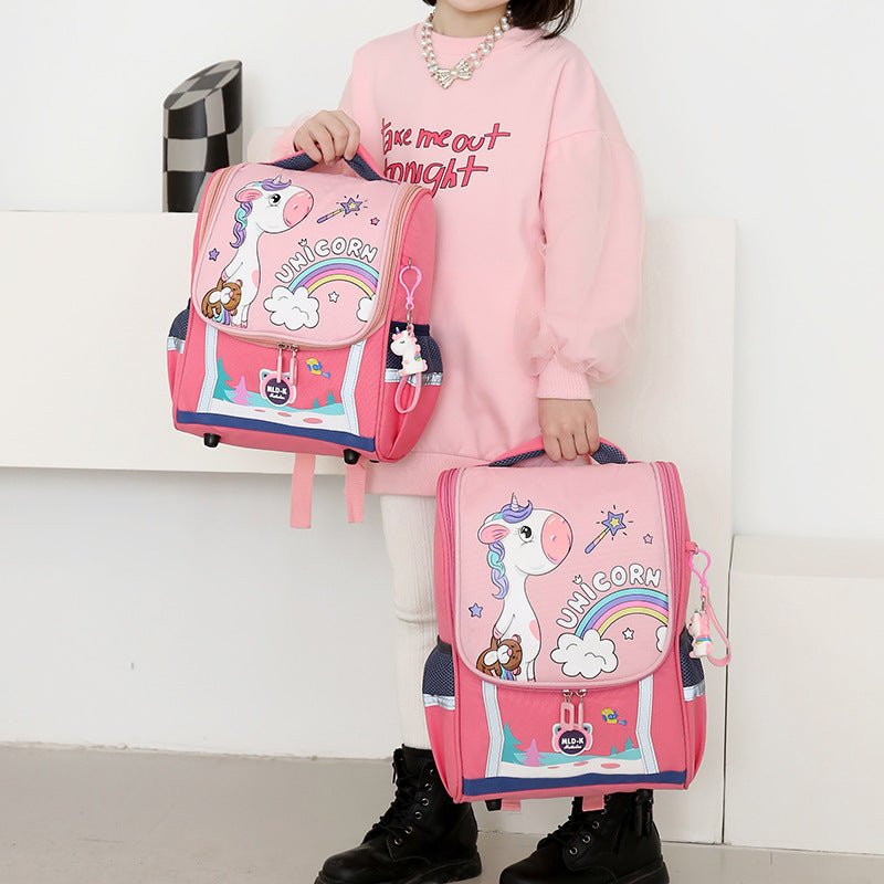 Mochila escolar con diseño 3D de dinosaurio o unicornio