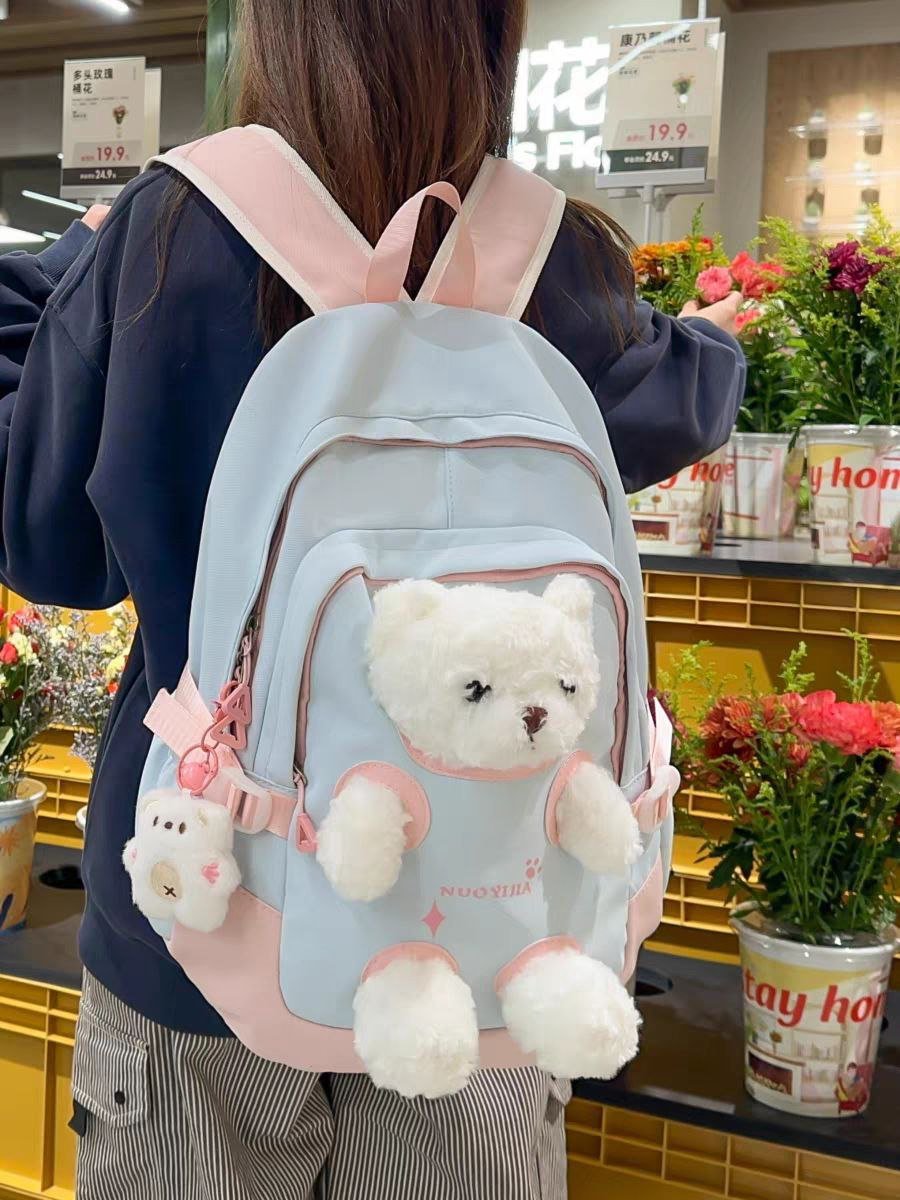 Mochila infantil con osito de caricatura – para niños y niñas