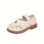 Zapato clásico de verano para niñas con bordado de flores