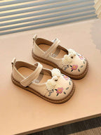 Zapato clásico de verano para niñas con bordado de flores