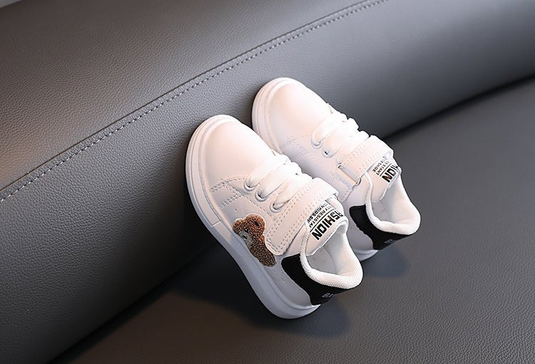 Zapatilla deportiva con cabeza de oso bordada, diseño primaveral y veraniego