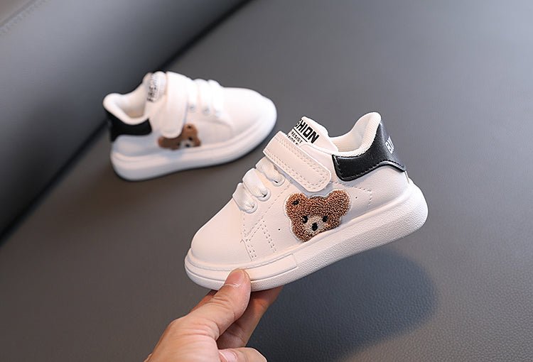 Zapatilla deportiva con cabeza de oso bordada, diseño primaveral y veraniego