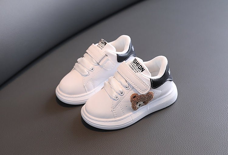 Zapatilla deportiva con cabeza de oso bordada, diseño primaveral y veraniego
