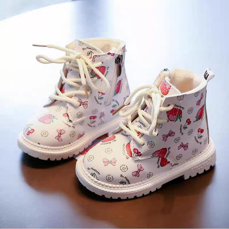 Botas de invierno con estampado de frutas para niñas