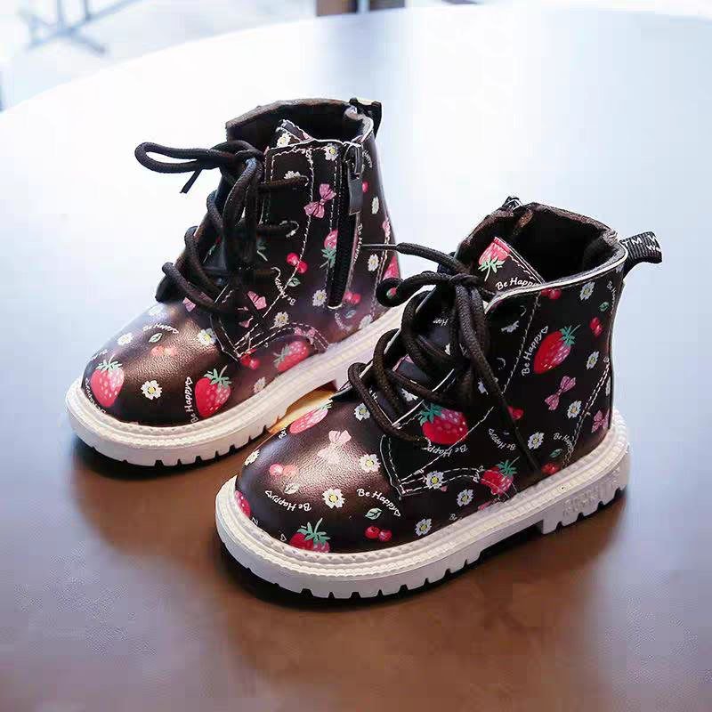 Botas de invierno con estampado de frutas para niñas