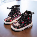Botas de invierno con estampado de frutas para niñas