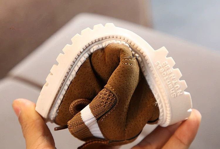 suela zapatos de invierno cálidos para niños