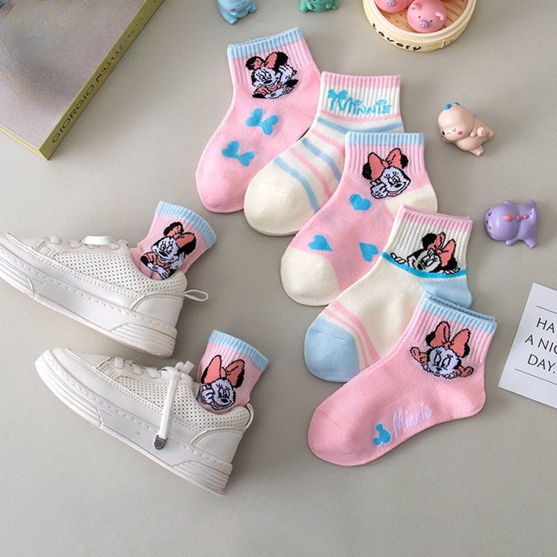 Calcetines de Minnie Mouse para niñas – 5 diseños diferentes