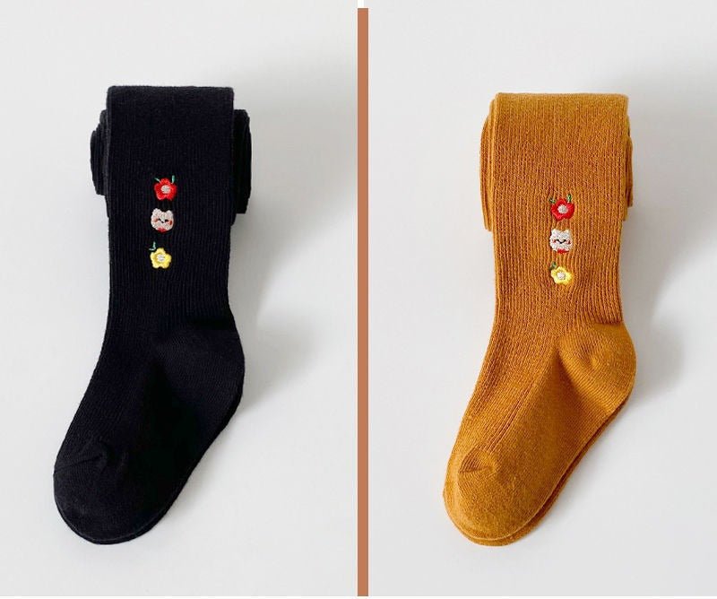 Calcetines largos de algodón para niña con flores bordadas de todas las edades  en España