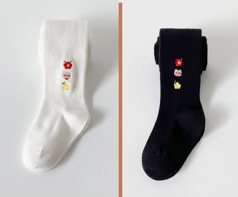 Calcetines largos de algodón para niña con flores bordadas de todas las edades  en España