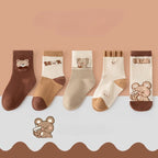Calcetines de algodón con diseño de osito