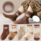 Calcetines de algodón con diseño de osito