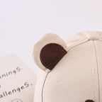 Gorra infantil con orejas de oso bordadas – Diseño divertido y caricaturesco