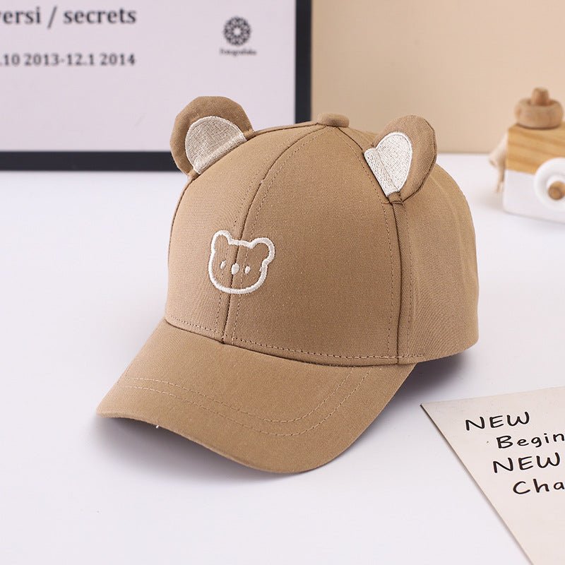 Gorra infantil con orejas de oso bordadas – Diseño divertido y caricaturesco