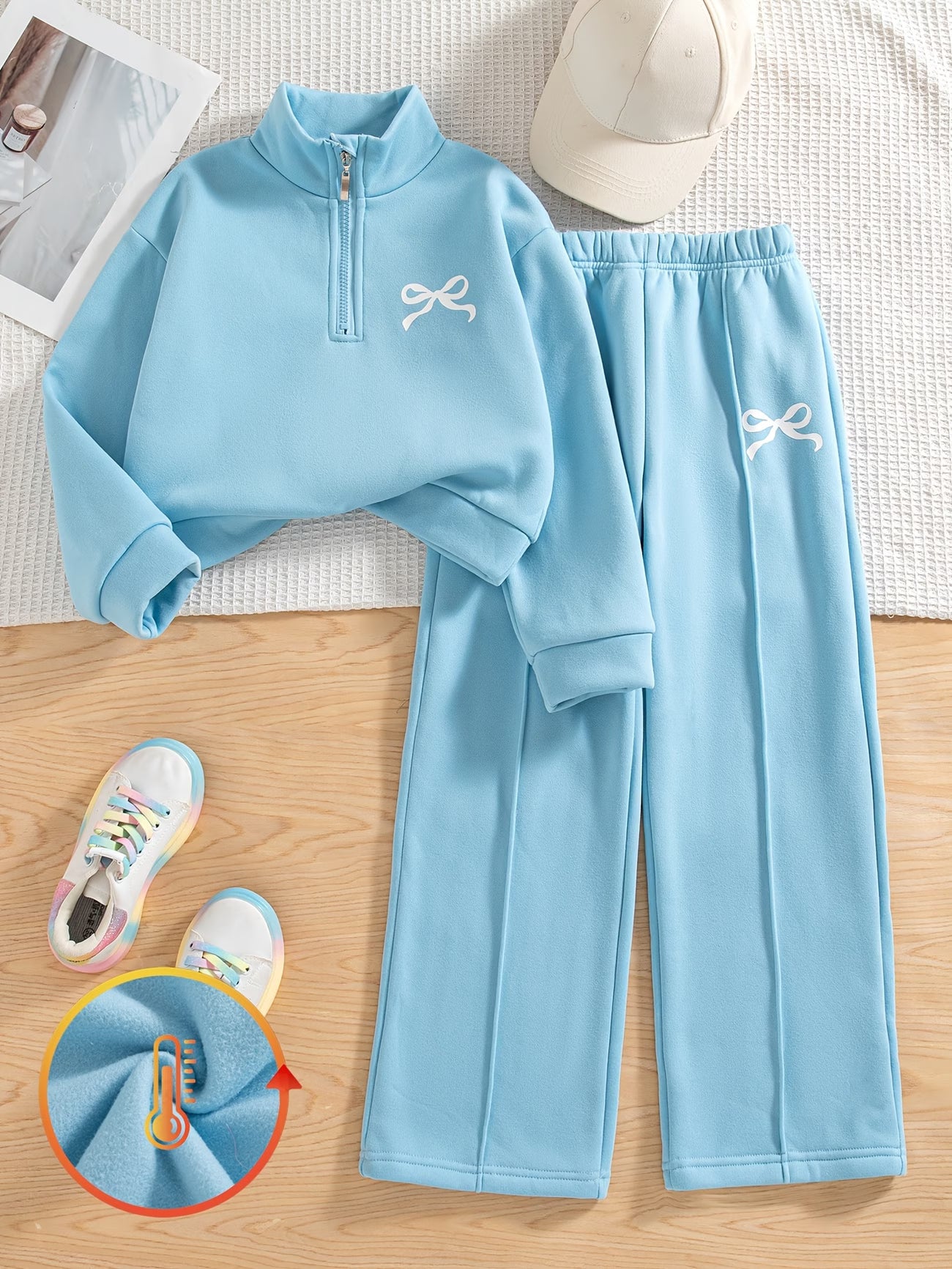 Conjunto Deportivo de Felpa con Lazo