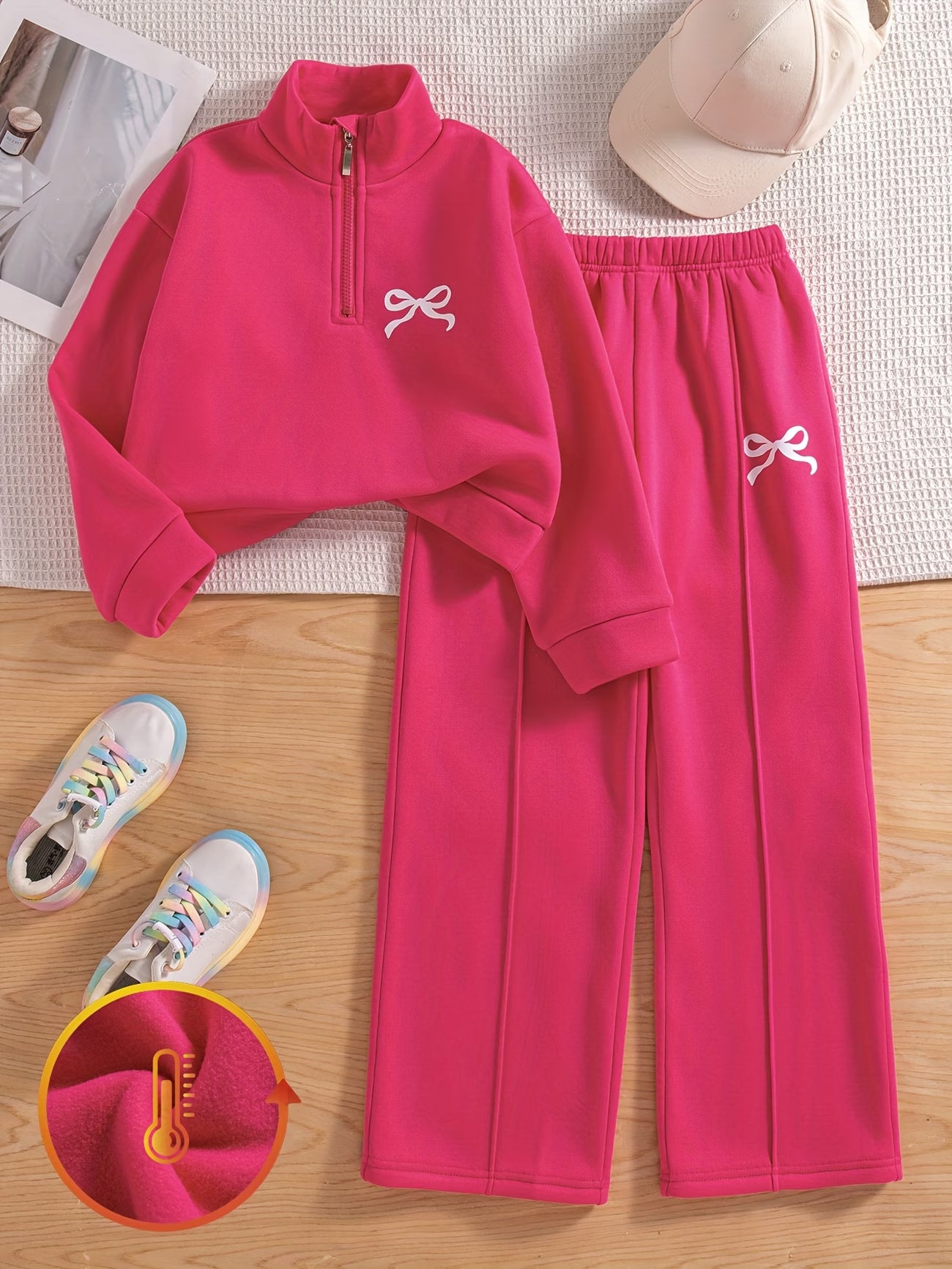 Conjunto Deportivo de Felpa con Lazo