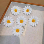 Set de 10 pinzas para el cabello con flores de tela para niñas