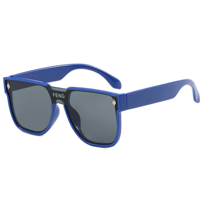 Gafas de sol para niños pequeños: montura cuadrada ancha con lentes oscuras protectoras