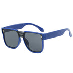 Gafas de sol para niños pequeños: montura cuadrada ancha con lentes oscuras protectoras