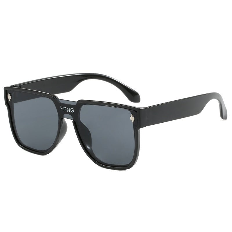 Gafas de sol para niños pequeños: montura cuadrada ancha con lentes oscuras protectoras