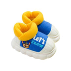 Pantuflas de invierno abrigadas para niños vista lateral