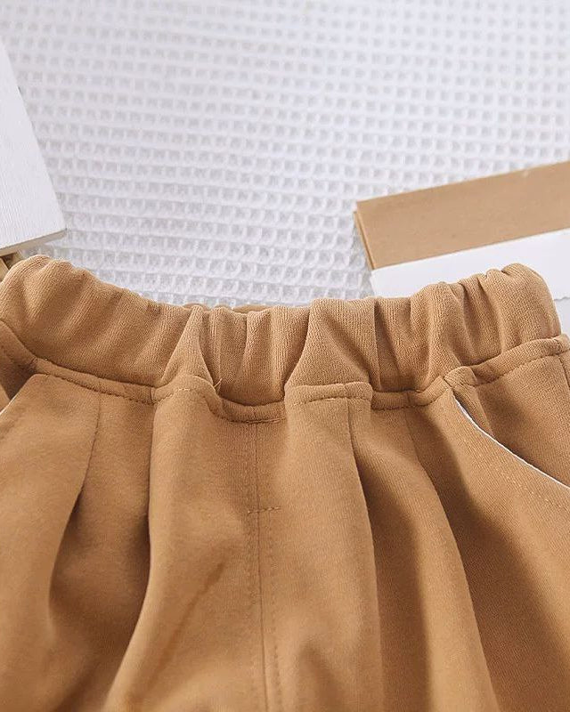 Conjunto bebé 3 piezas ropa infantil con chaqueta estampada de dibujos animados, camiseta de algodón y pantalón cálido en Españ