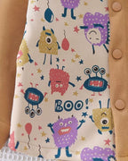 Conjunto bebé 3 piezas ropa infantil con chaqueta estampada de dibujos animados, camiseta de algodón y pantalón cálido en Españ