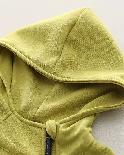 Conjunto infantil de chándal bebé 2 piezas: chaqueta con capucha y pantalón con estampado de osito para otoño invierno en España