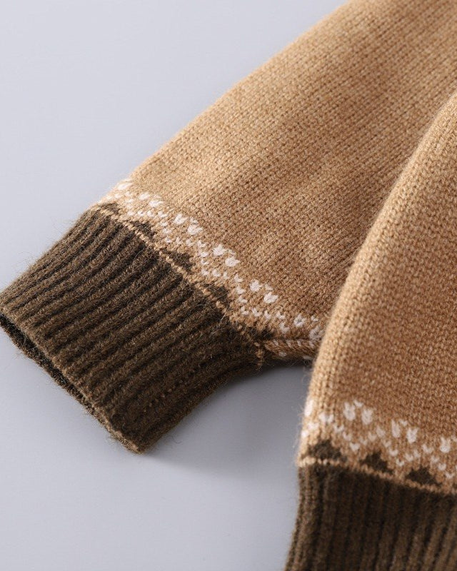 Conjunto niño 3 piezas invierno (suéter lana, camisa cuadros y pantalón elástico)Ideal para clima otoñal  en España