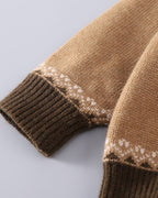 Conjunto niño 3 piezas invierno (suéter lana, camisa cuadros y pantalón elástico)Ideal para clima otoñal  en España